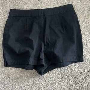 Black High-Waisted Hot Shorts with Back Zipper Closure Sz 0/2